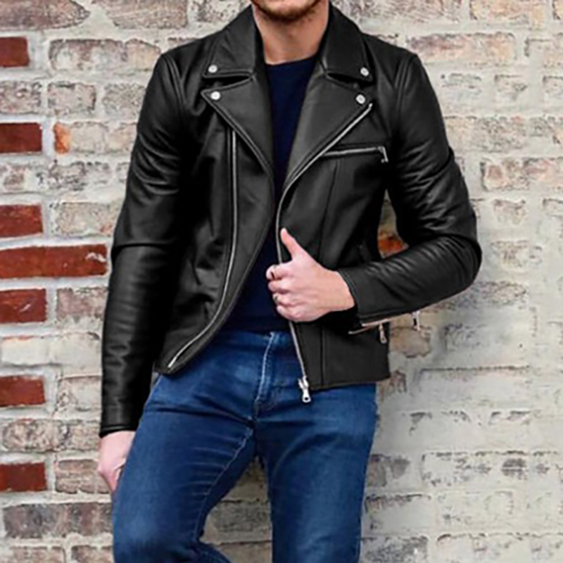 Lapel Short Punk Motorcycle Jacket