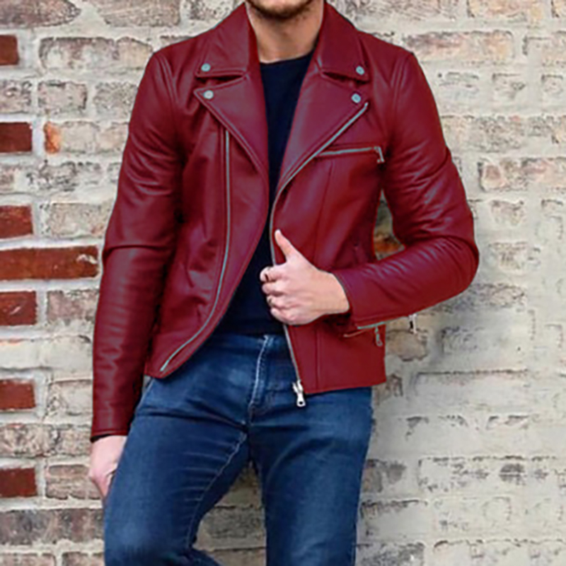 Lapel Short Punk Motorcycle Jacket