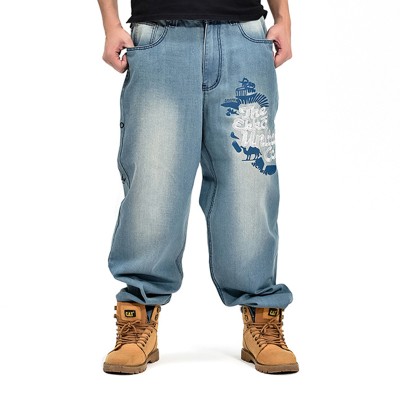Loose And Extra Fat Hip-Hop Skateboard Jeans