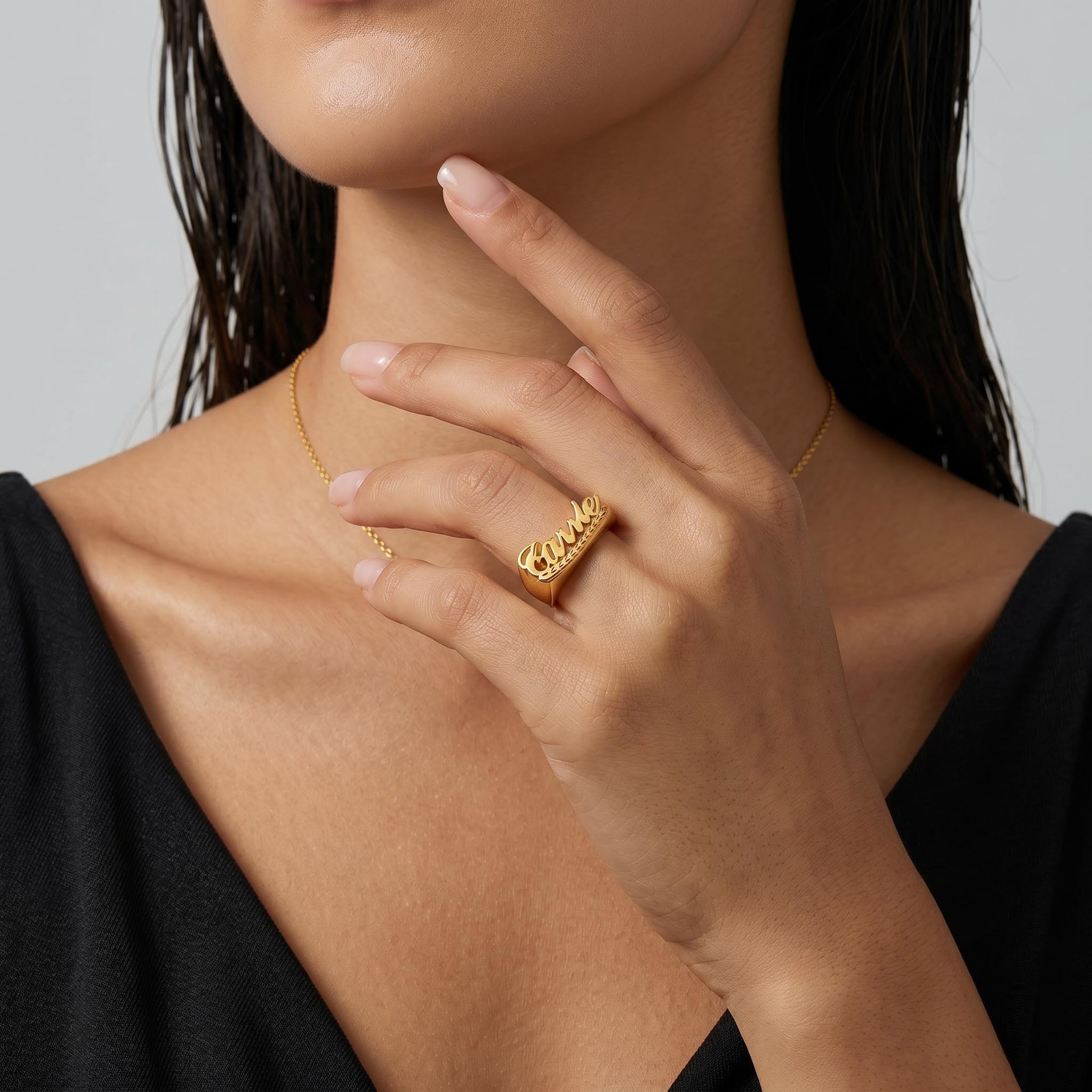 Personalized Script Name Rings Personalized Script Name Rings