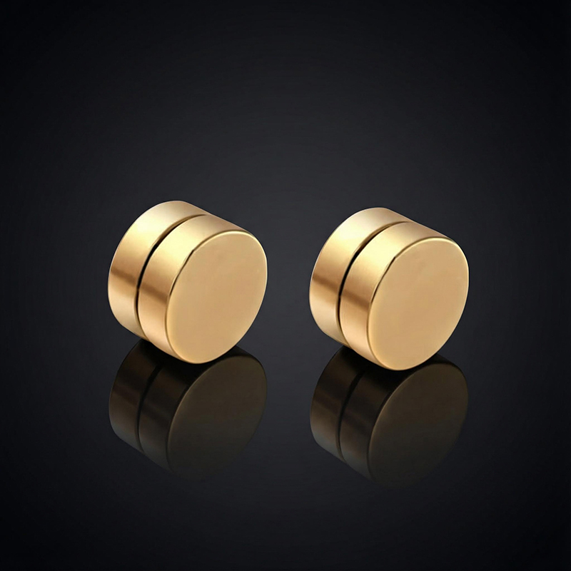 Round Magnetic No-pierced Stud Earrings