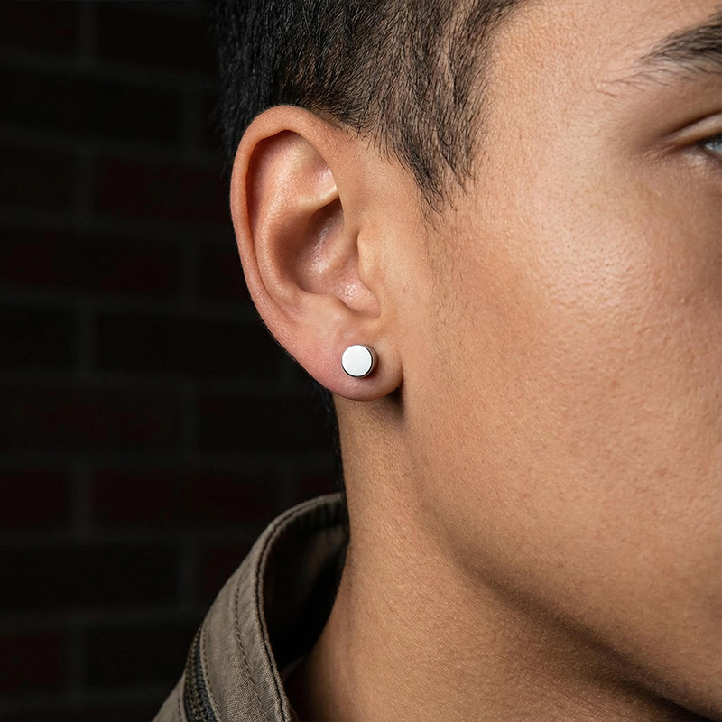 Round Magnetic No-pierced Stud Earrings