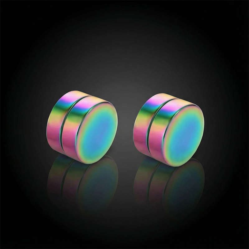 Round Magnetic No-pierced Stud Earrings