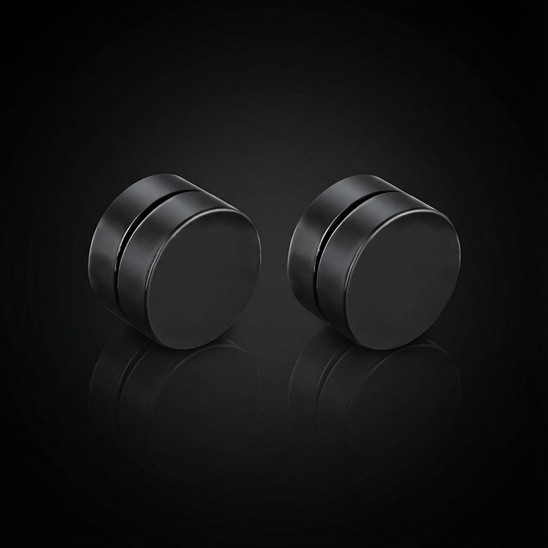 Round Magnetic No-pierced Stud Earrings