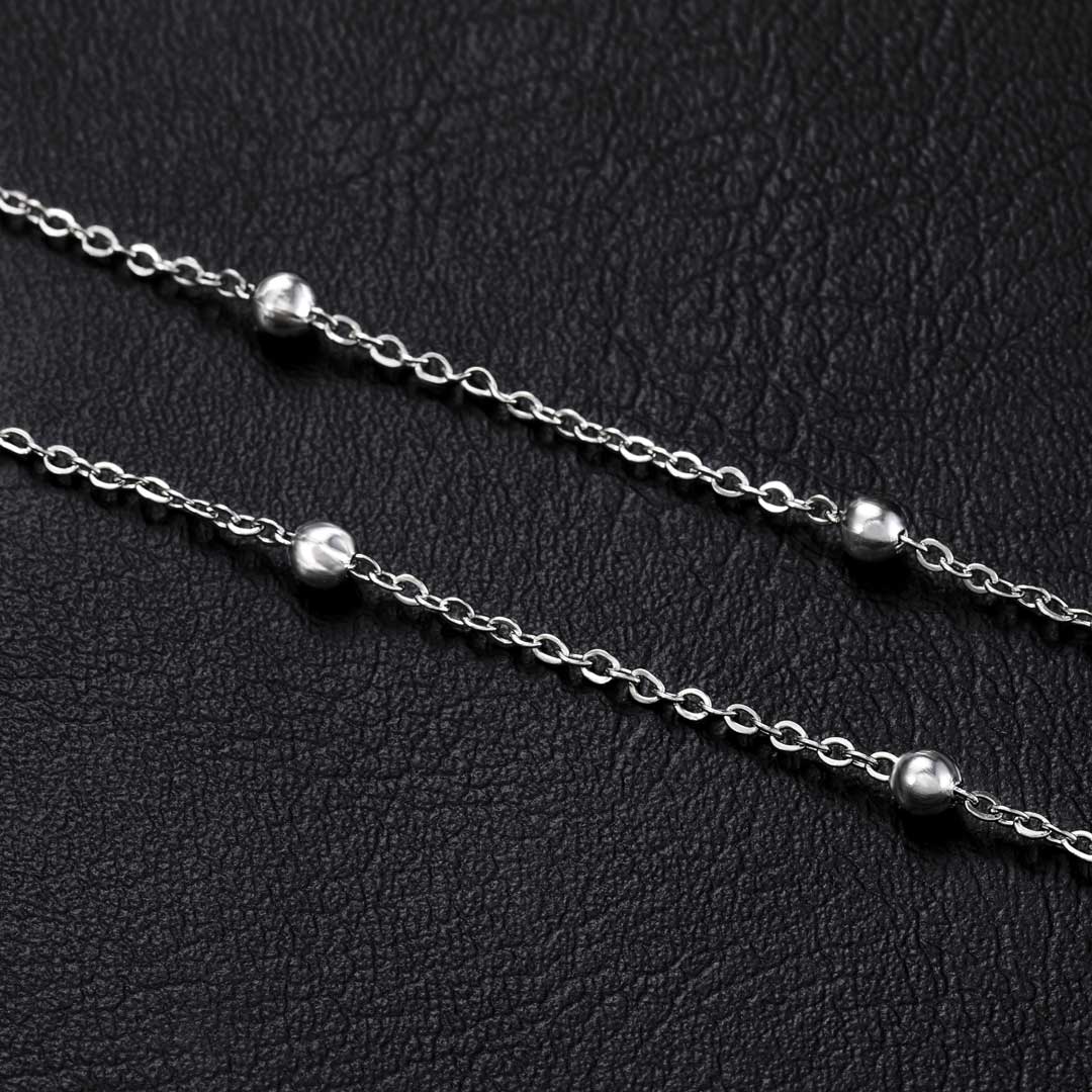 3mm Interval Beads Stainless Steel Chain