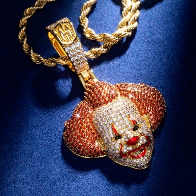 Iced Pennywise Pendant in Gold