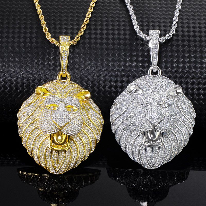 Iced Classic Roaring Lion Pendant Iced Classic Roaring Lion Pendant