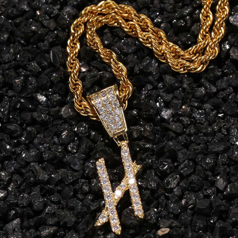 Iced 26 Letters Pendant