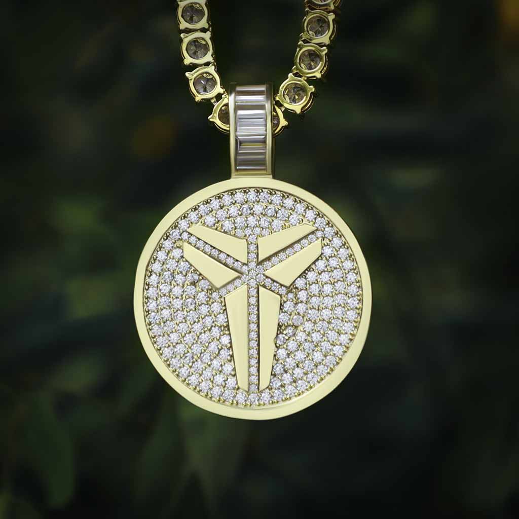 Iced Double Side Memorial Pendant