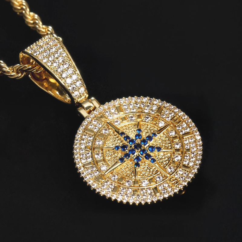 Iced Compass Pendant Iced Compass Pendant