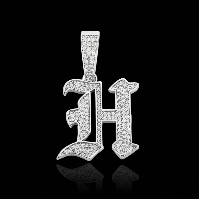 Iced Old English 26 Letters Pendant
