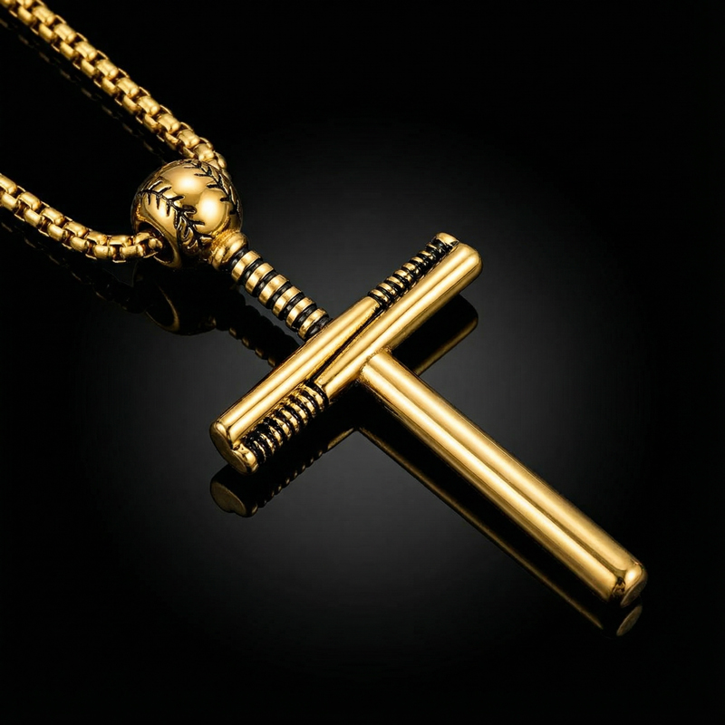 Baseball Bat Cross Pendant Baseball Bat Cross Pendant