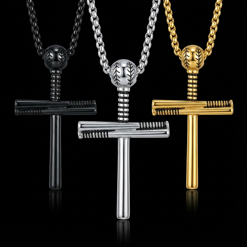 Baseball Bat Cross Pendant Baseball Bat Cross Pendant