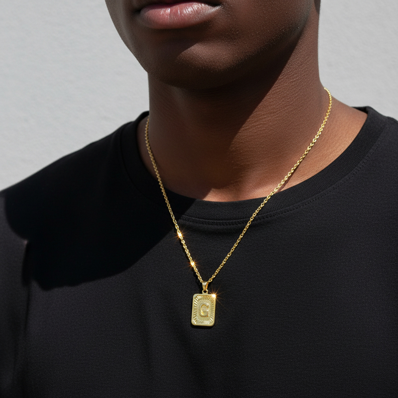 Initial Medallion Letter Pendant Necklace in Gold Initial Medallion Letter Pendant Necklace in Gold