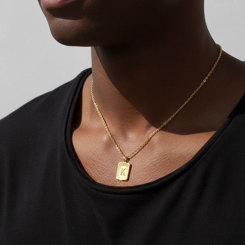 Initial Medallion Letter Pendant Necklace in Gold Initial Medallion Letter Pendant Necklace in Gold