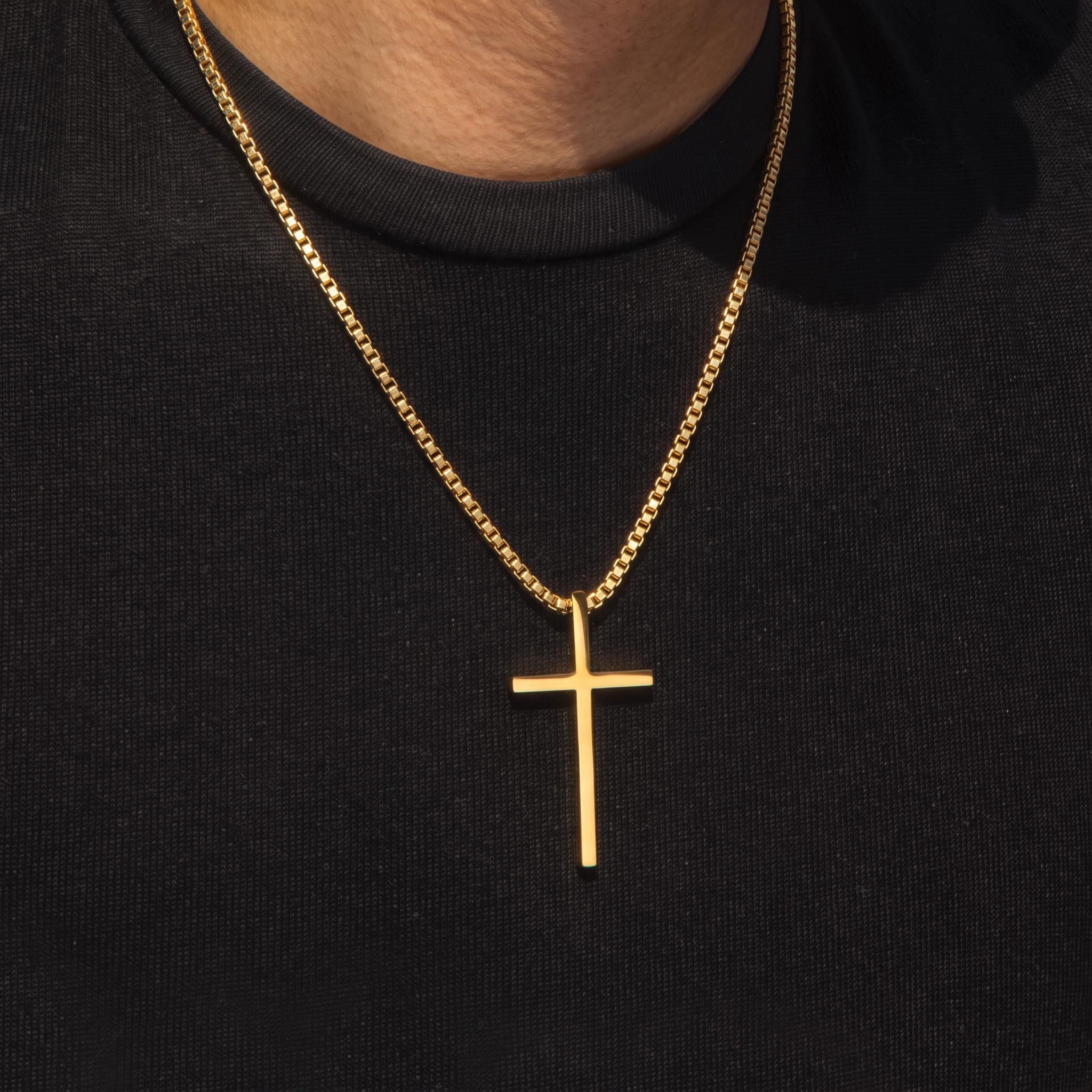 4:13 "I CAN DO ALL THINGS" Steel Cross Pendant in Gold 4:13 "I CAN DO ALL THINGS" Steel Cross Pendant in Gold