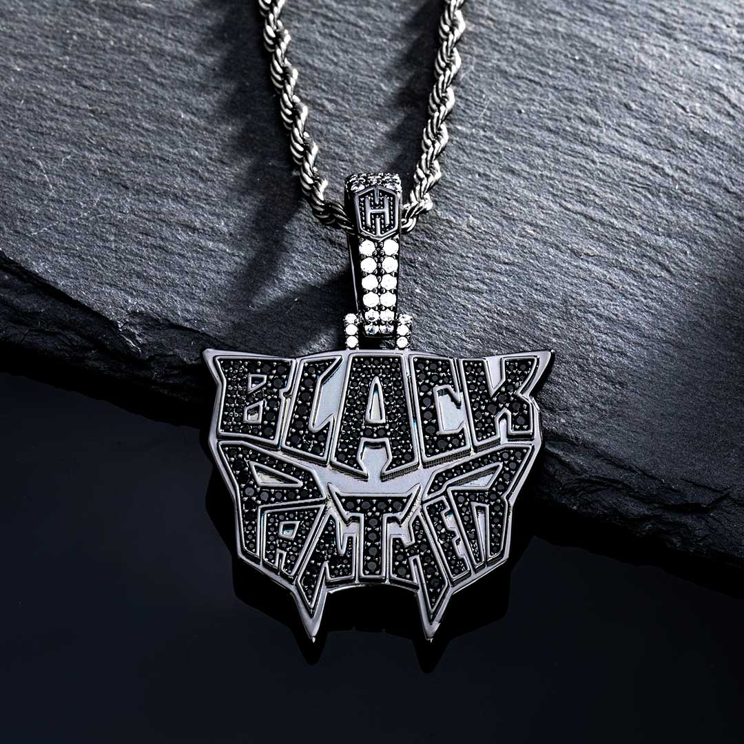  Iced "Black Panther" Head Pendant