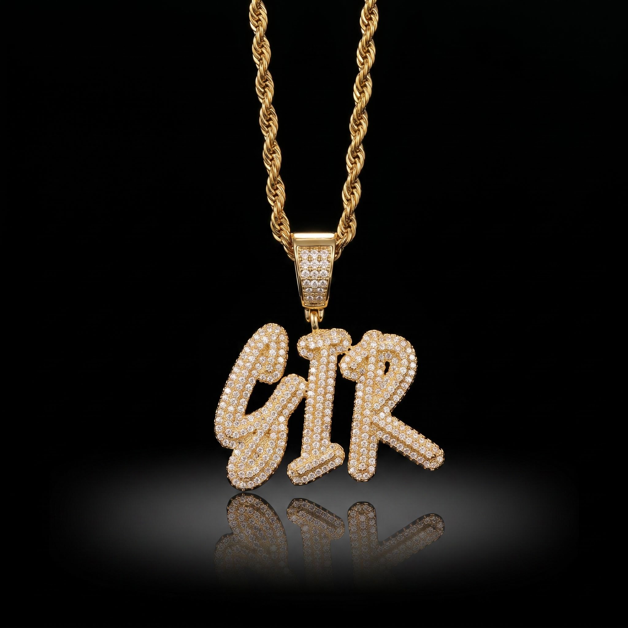 Custom Cursive Name Necklace in Gold Custom Cursive Name Necklace in Gold
