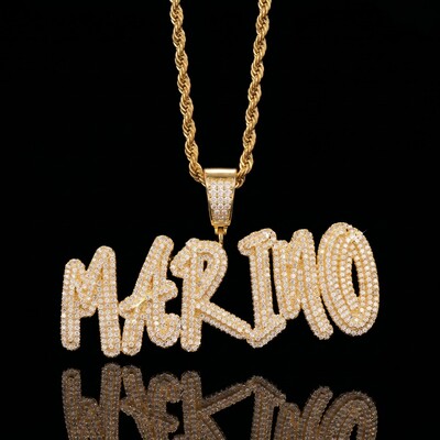 Custom Cursive Name Necklace in Gold