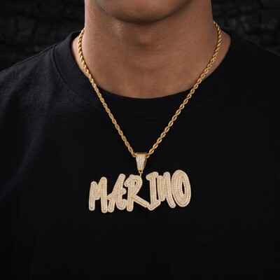 Custom Cursive Name Necklace in Gold