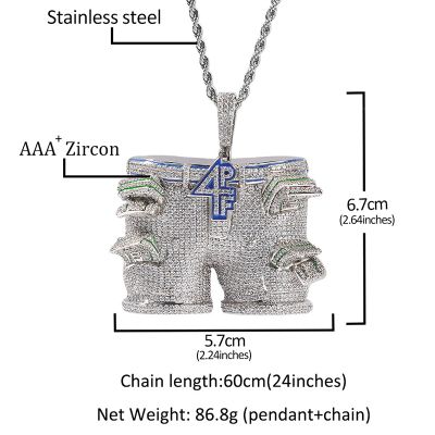  Iced 4PF USD Shorts Pendant