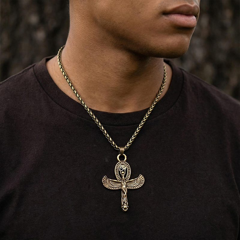 Isis Goddess with Eye of Horus Ankh Pendant Isis Goddess with Eye of Horus Ankh Pendant