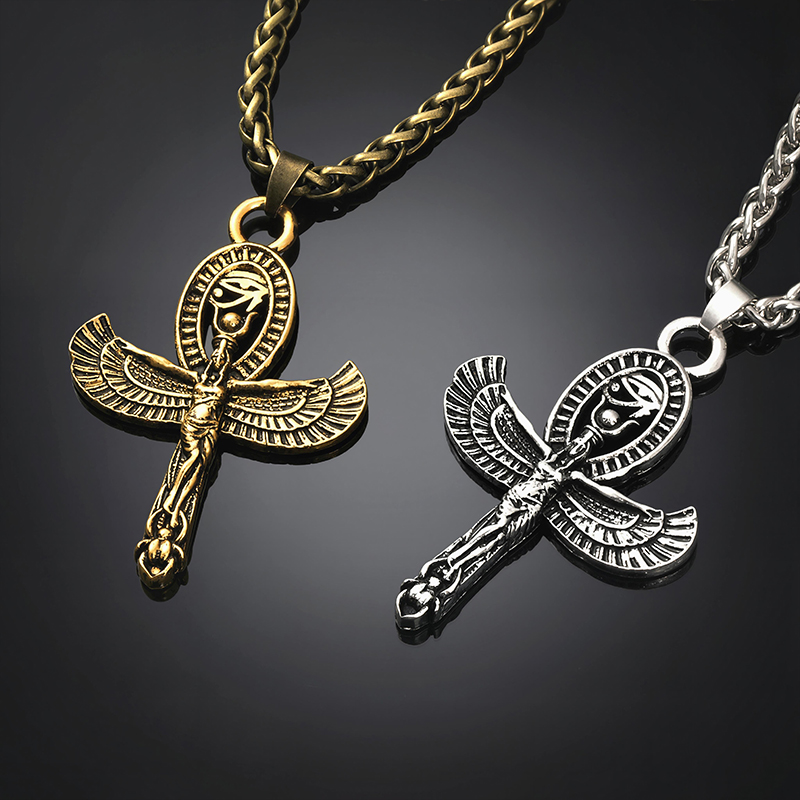Isis Goddess with Eye of Horus Ankh Pendant Isis Goddess with Eye of Horus Ankh Pendant