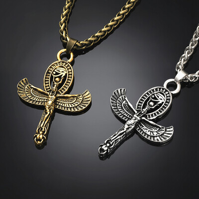 Isis Goddess with Eye of Horus Ankh Pendant