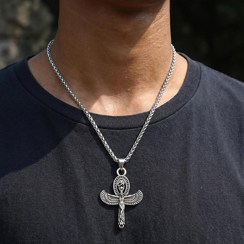 Isis Goddess with Eye of Horus Ankh Pendant Isis Goddess with Eye of Horus Ankh Pendant