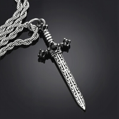 Iced Vintage Sword Pendant