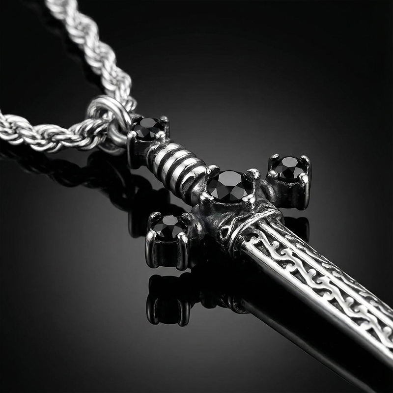 Iced Vintage Sword Pendant Iced Vintage Sword Pendant