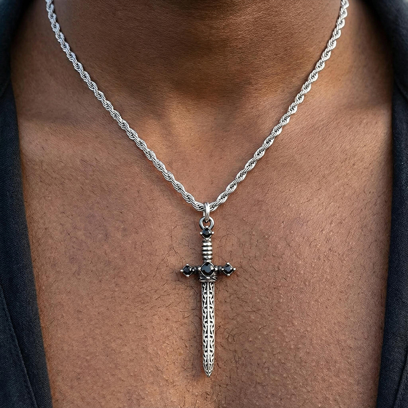 Iced Vintage Sword Pendant Iced Vintage Sword Pendant