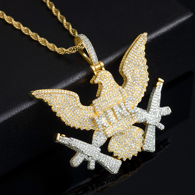 Iced KING Eagle Pendant