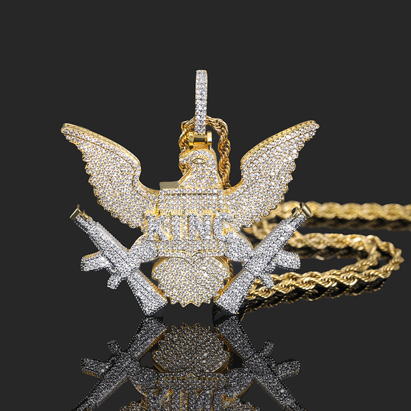 Iced KING Eagle Pendant - Helloice