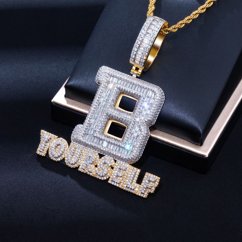 Iced Baguette Cut B YOURSELF Pendant