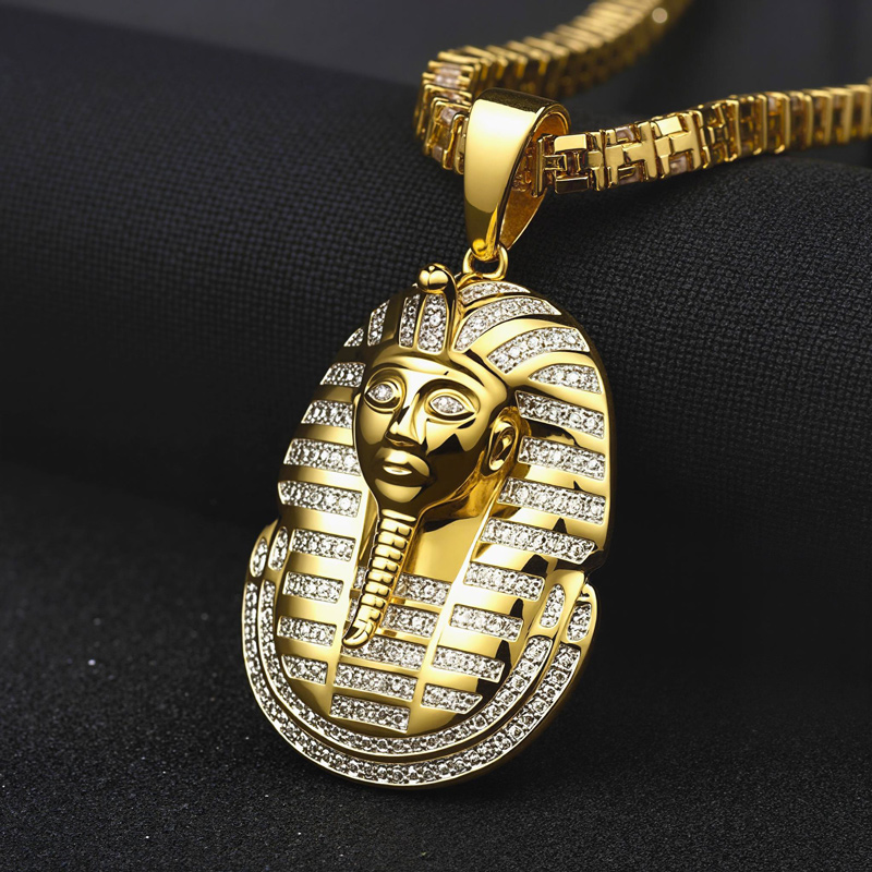 Iced Pharaoh Pendant in Gold Iced Pharaoh Pendant in Gold