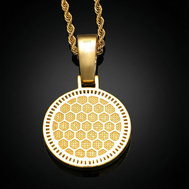 Iced Lion Pendant in Gold Iced Lion Pendant in Gold