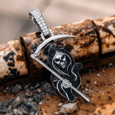  The Death Skull with Sickle Pendant