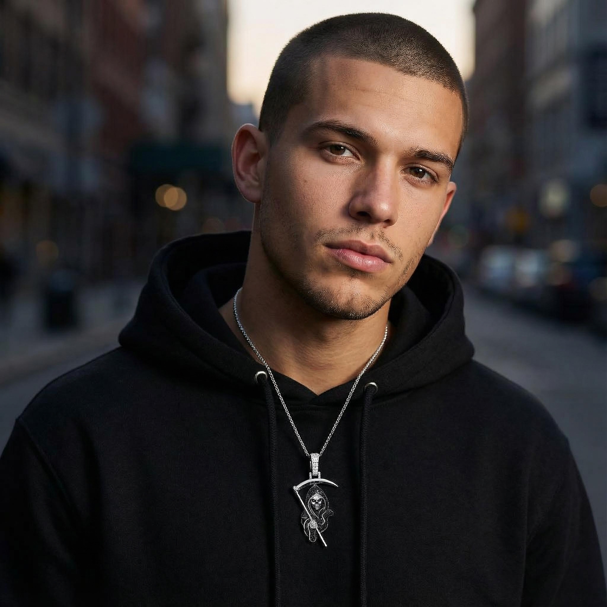  The Death Skull with Sickle Pendant