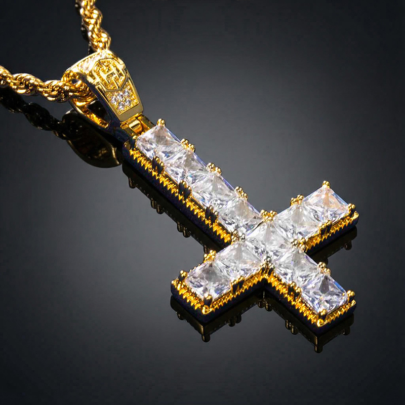 Upside Down Cross Pendant in Gold Upside Down Cross Pendant in Gold