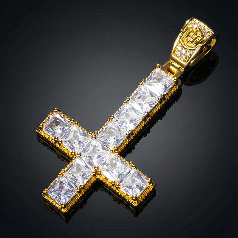 Upside Down Cross Pendant in Gold Upside Down Cross Pendant in Gold