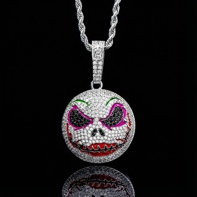  Iced Evil Makeup Face pendant