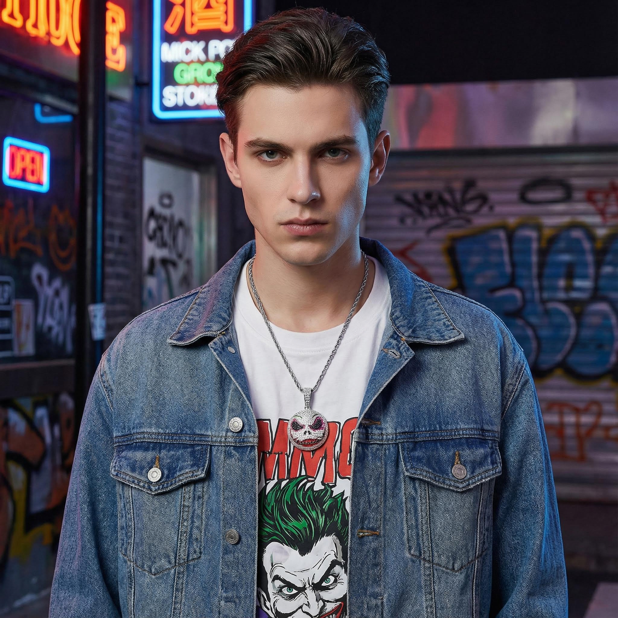 Iced Evil Makeup Face pendant Iced Evil Makeup Face pendant