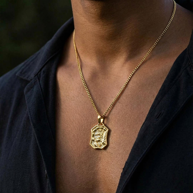 Iced Double-Side Twelve Constellations Pendant in Gold Iced Double-Side Twelve Constellations Pendant in Gold
