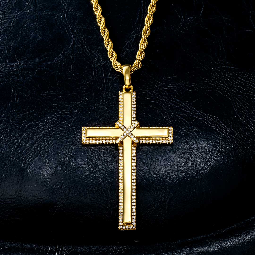 Iced "I CAN DO ALL THINGS" Cross Pendant