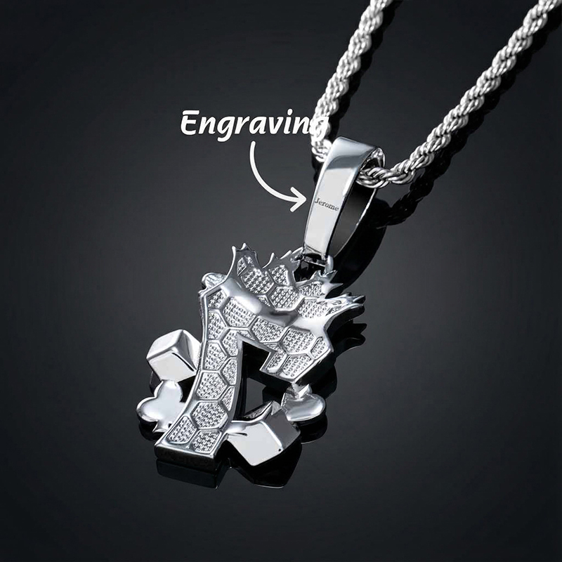 Crown 7 with Playing Card Suit and Dices Pendant