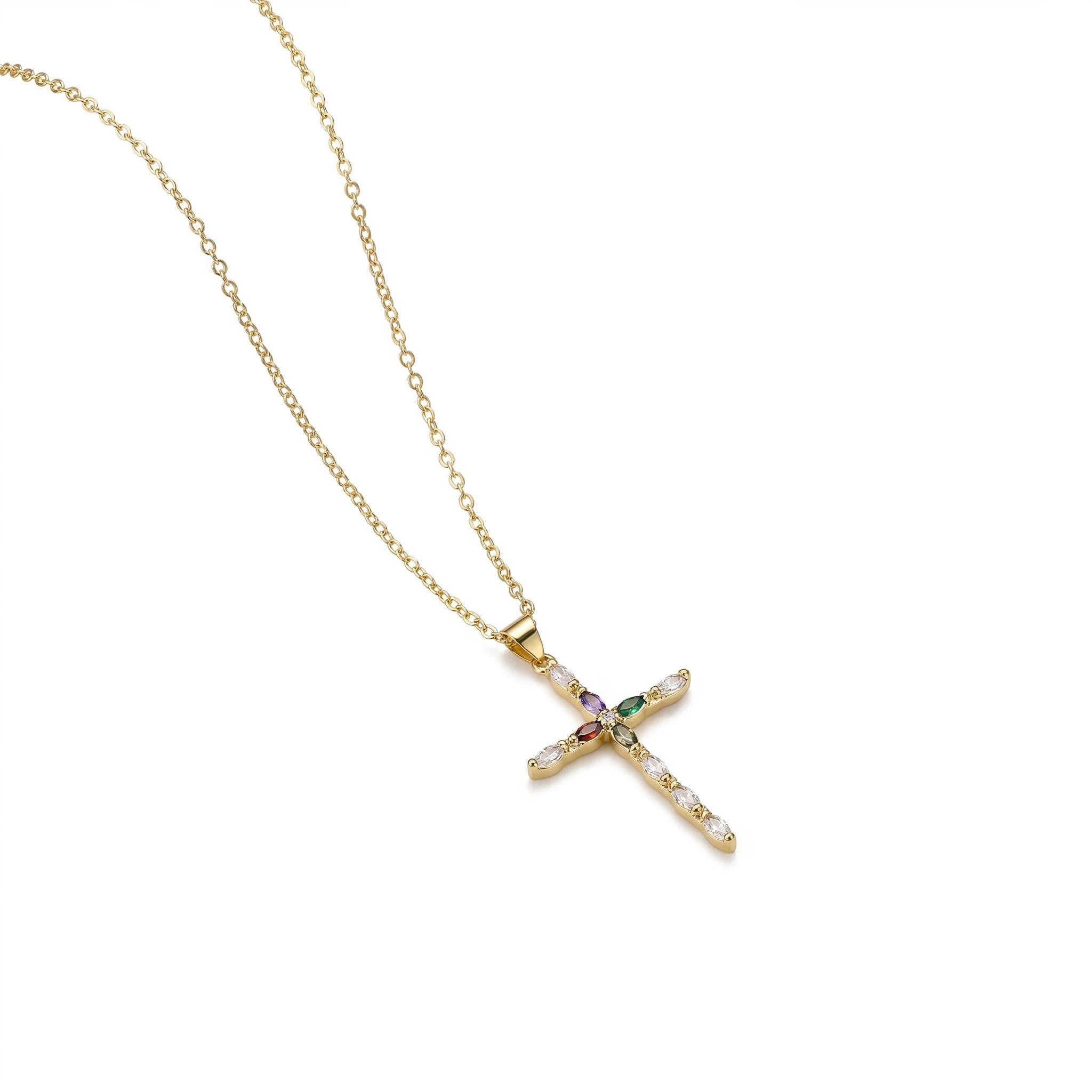 Cross Pendant Necklace in Gold