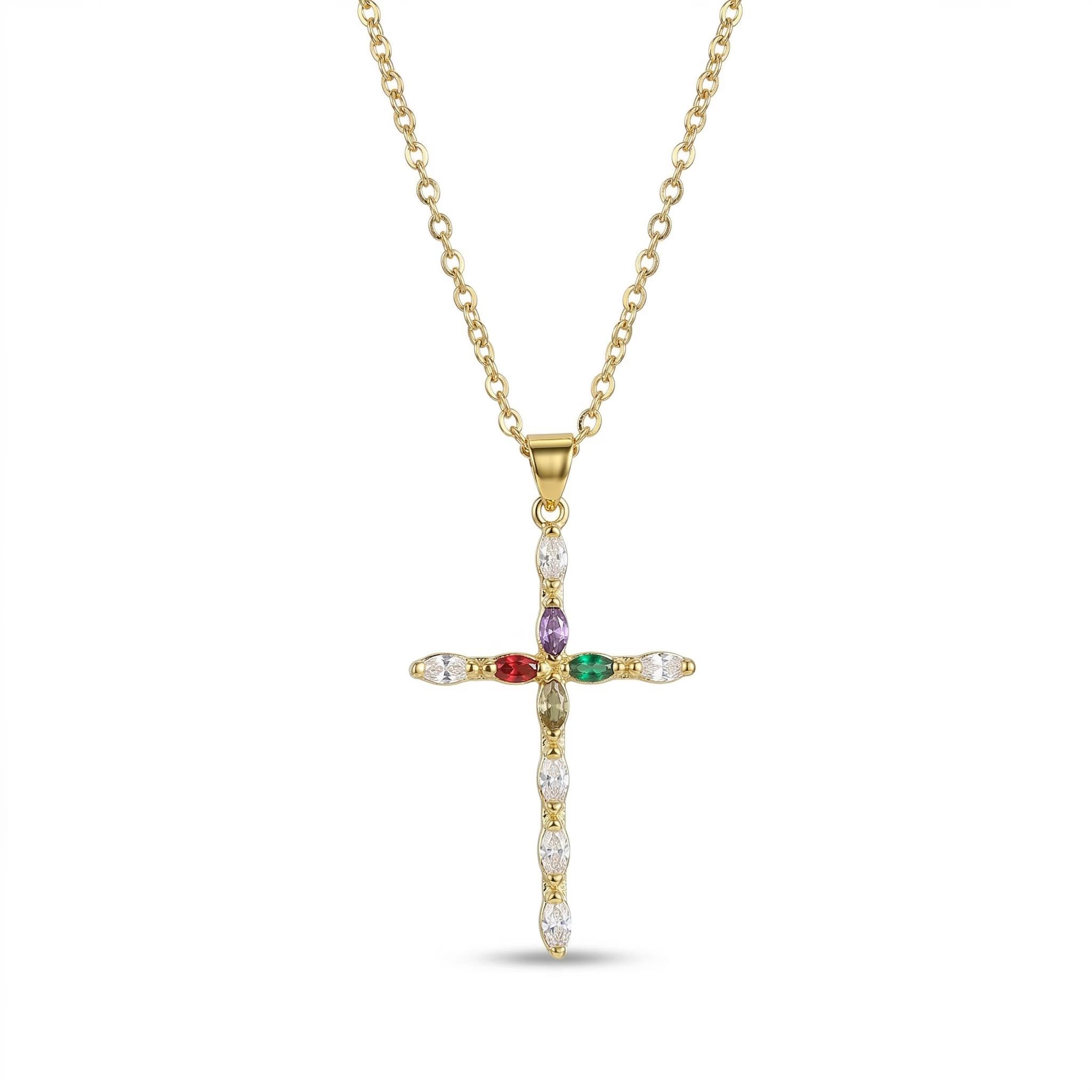 Cross Pendant Necklace in Gold