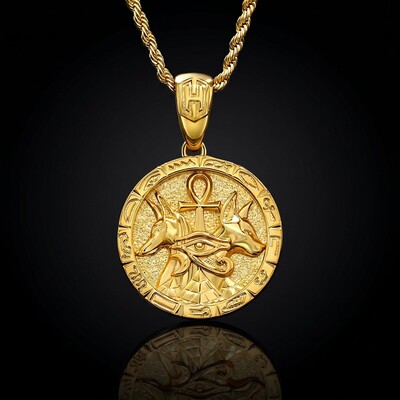 Ancient Egyptian Anubis Ankh Pendant