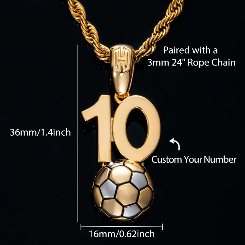 Custom Number Soccer Pendant